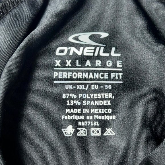 O'Neill Mens 50+ Rash Guard Black Stretch Long Sleeve Performance Fit XXL New - Picture 7 of 11